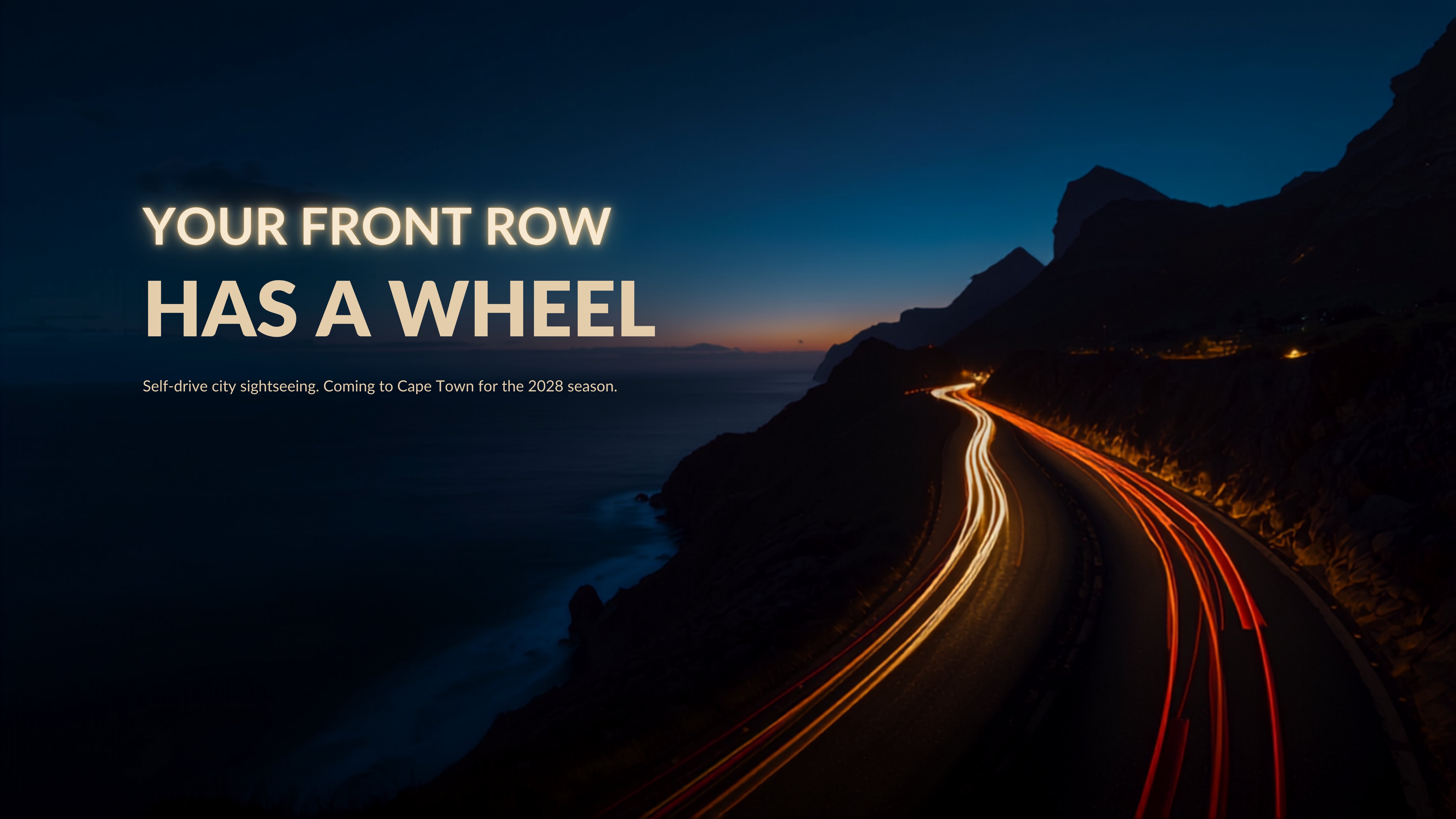 Mini Hot Rod Tours — Your front row has a wheel. Self-drive city sightseeing, coming to Cape Town for the 2028 season.